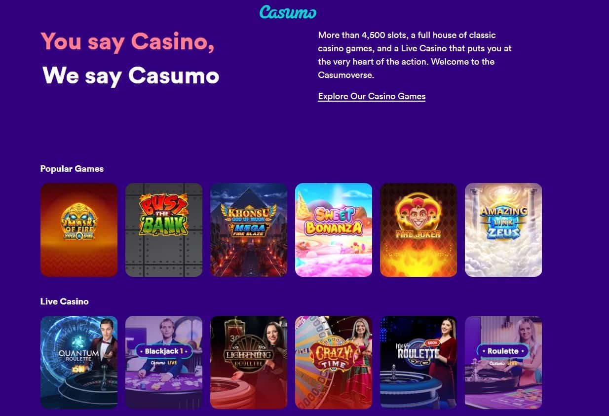 casumo casino games