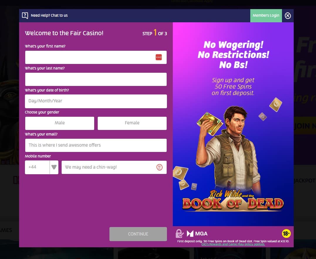 playojo casino login