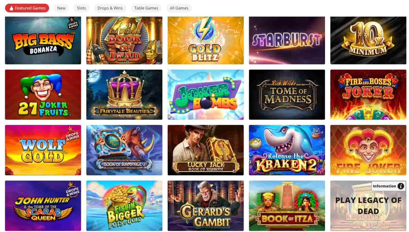 magicred casino games