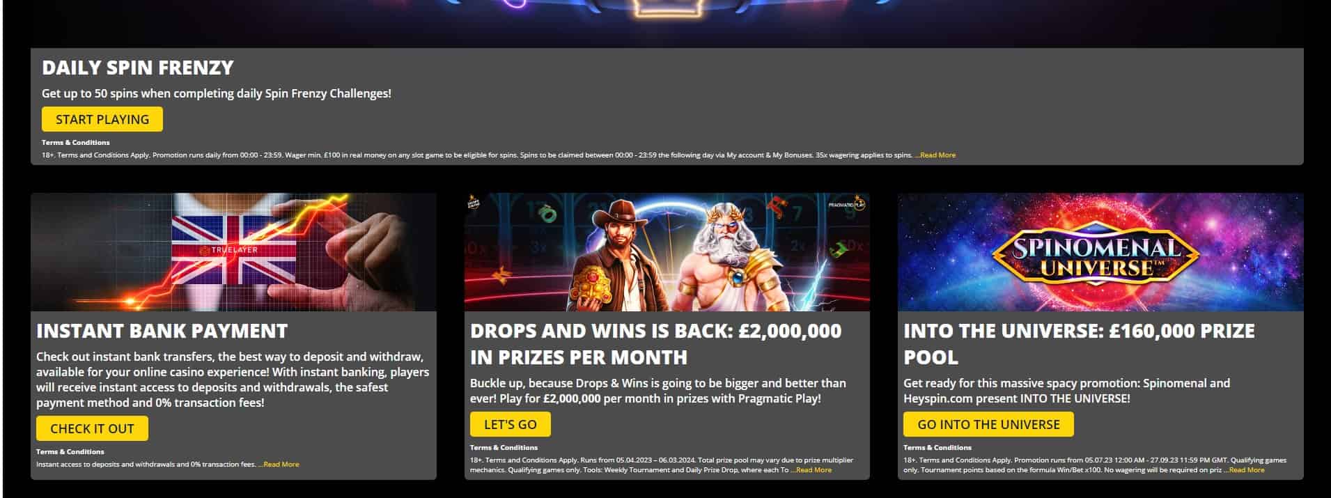 HeySpin Casino Promotions