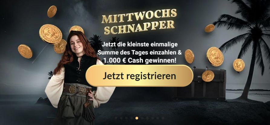 JackpotPiraten Mittwoch Bonus