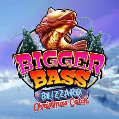 bigger bass blizzard christmas catch square logo