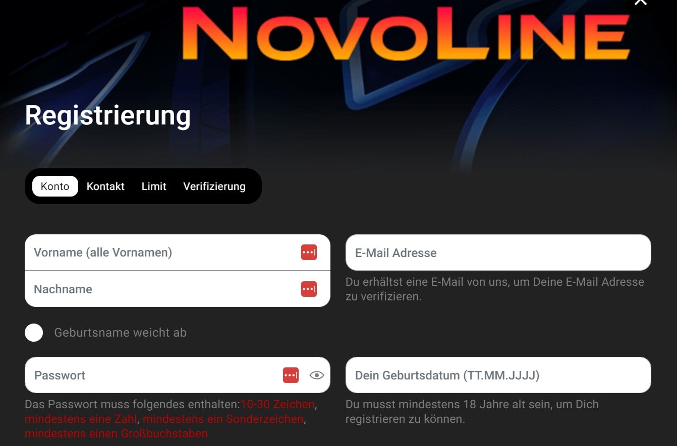 novoline registrierung