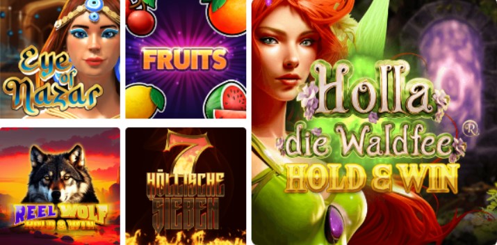 5 Spielautomaten logos von Hölle Games